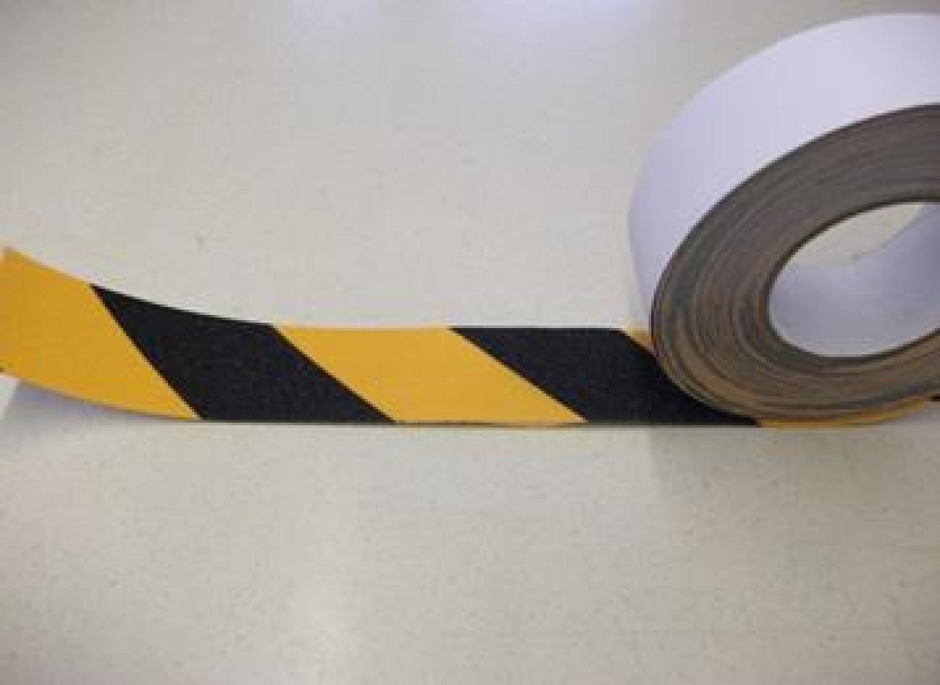 Safety Grip Tape Hazard Black and Yellow 50mm x 18.3m